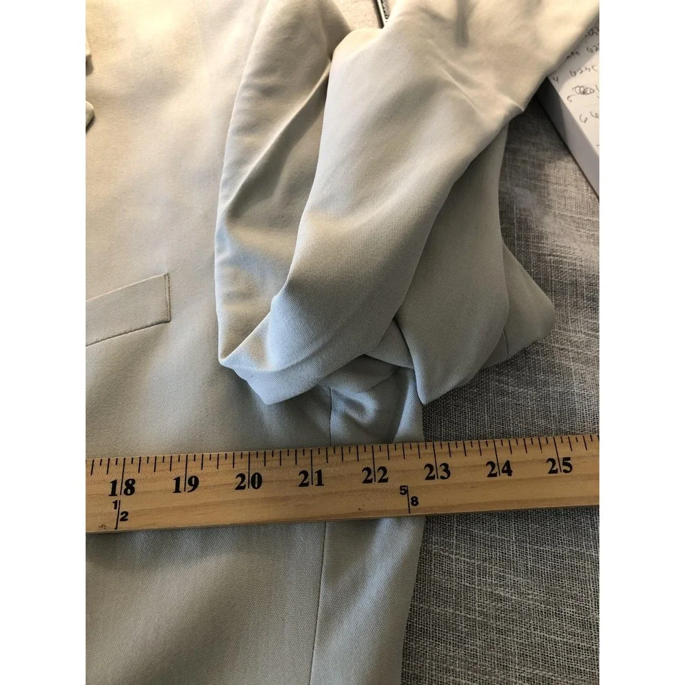 Nautica Blazer Mens 44L Beige Tan Silk Suit Coat Jacket Career Casual Classic